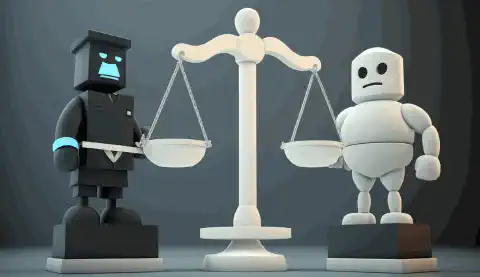 O imagine în stil de desen animat cu două personaje contrastante reprezentând instrumente de securitate open-source și comerciale, aflate pe părțile opuse ale unei balanțe echilibrate, simbolizând avantajele și dezavantajele fiecărei opțiuni.