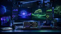 O stație de lucru care arată modele AI locale, utilizarea memoriei GPU și ferestrele de context ale agenților de programare